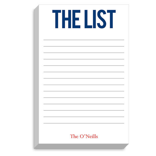 The List Chunky Notepad